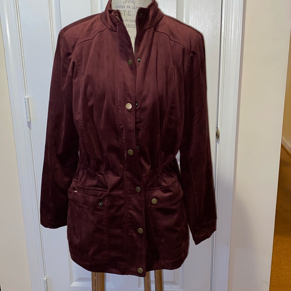 Burgundy Suede Jacket